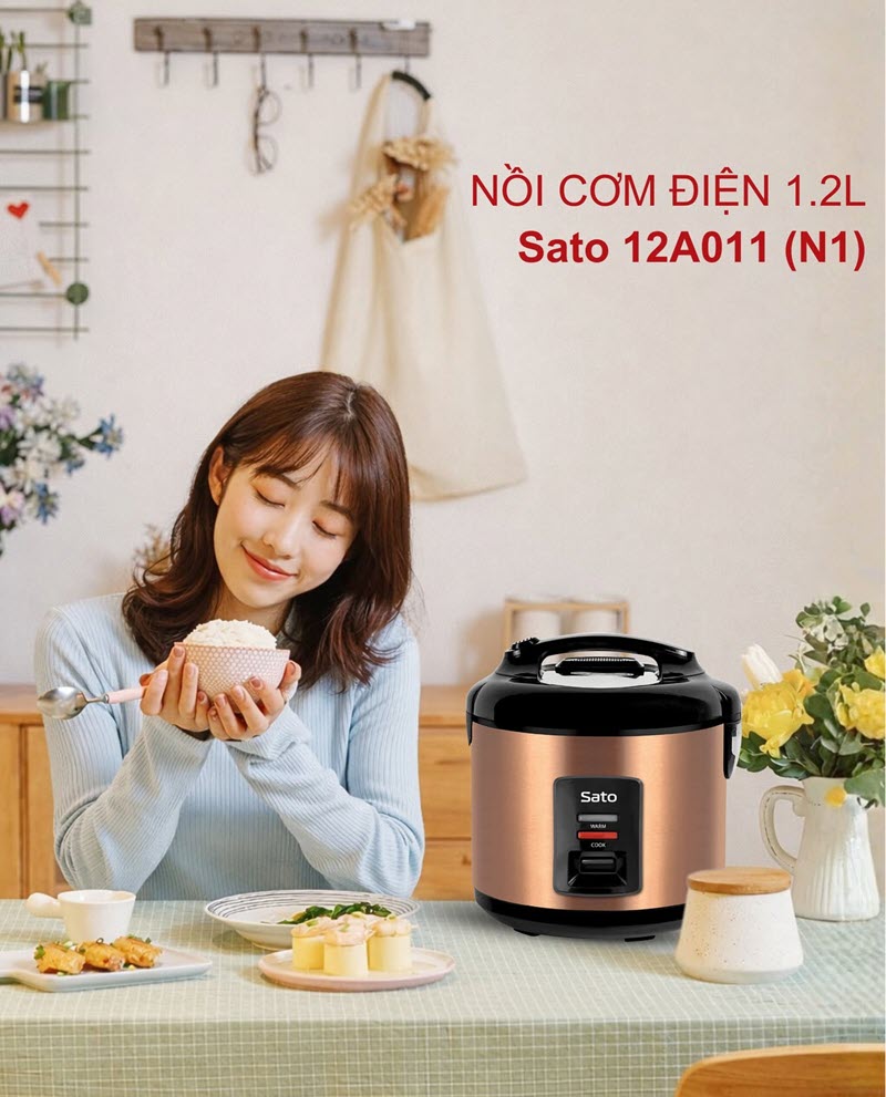 Nồi cơm điện Sato 12A011 (N1) 1.2L 