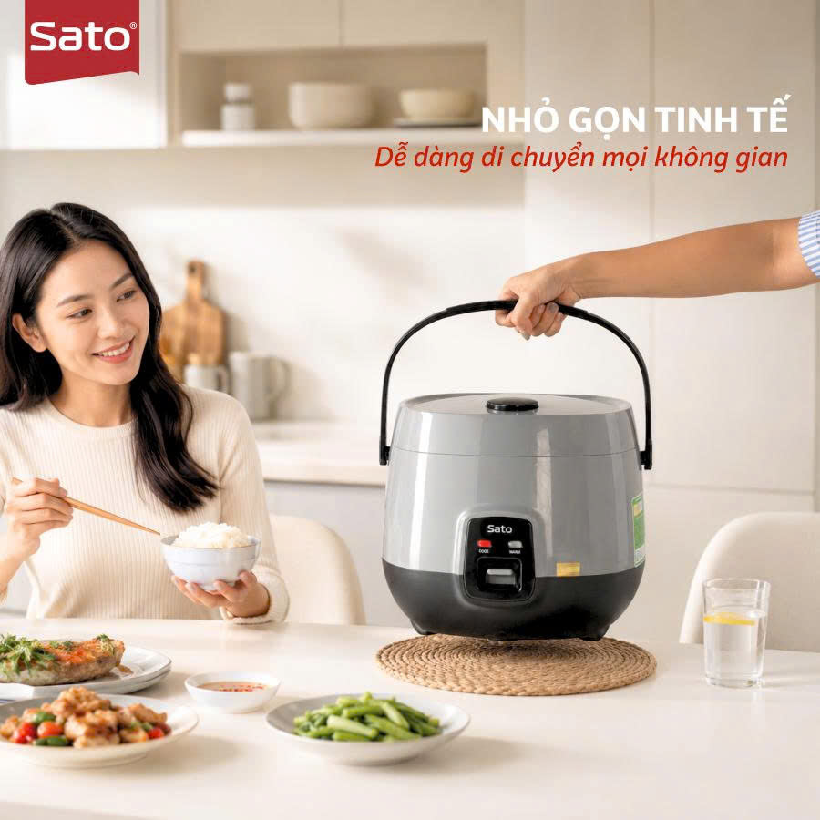 Nồi cơm điện lòng niêu Sato 18F071.N 1.8L 1