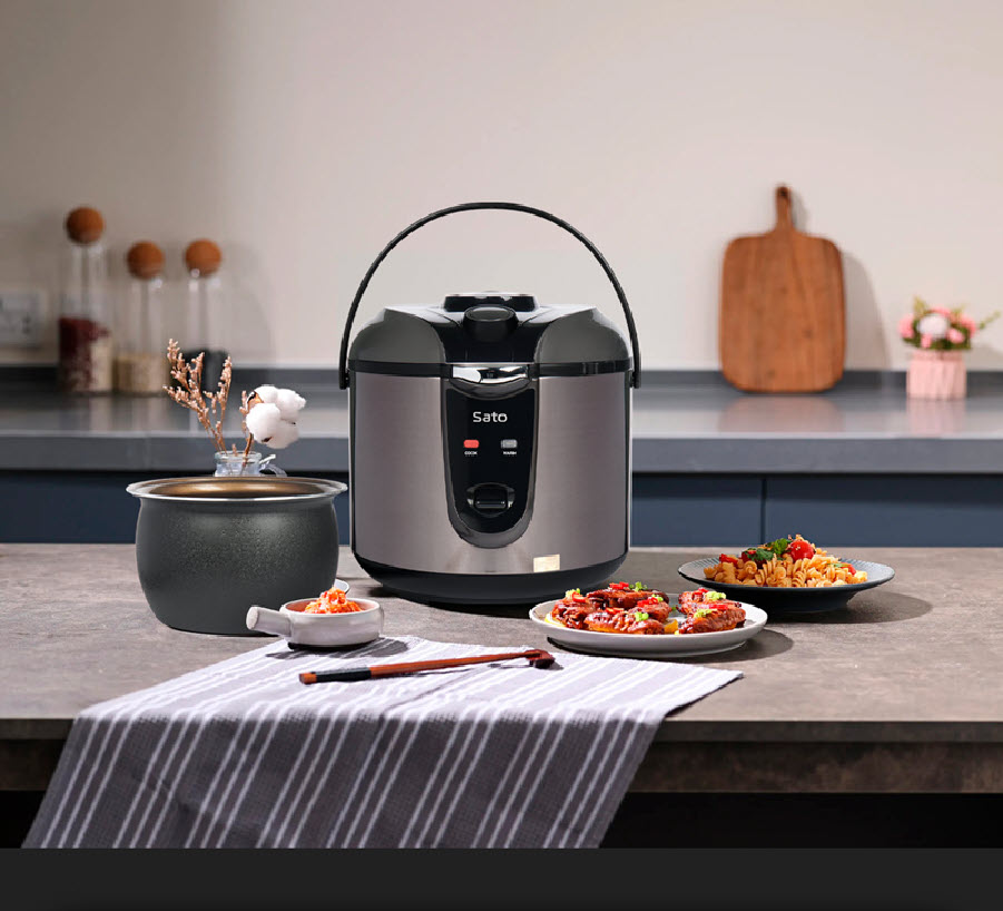 Nồi cơm điện lòng niêu Sato 18Q016.N 1.8L