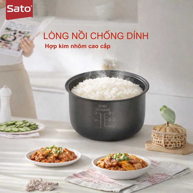 Nồi cơm điện Sato 12A011 (N1) 1.2L 4