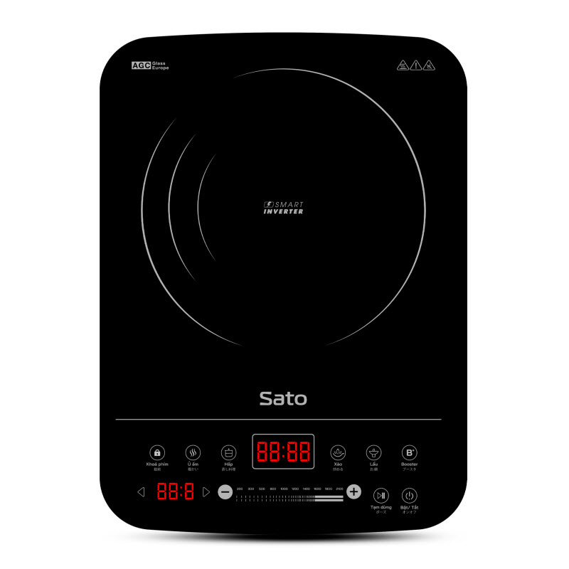 Bếp từ đơn Sato BT041.N (tặng kèm nồi lẩu inox) Bếp từ đơn Sato BT041.N (tặng kèm nồi lẩu inox)