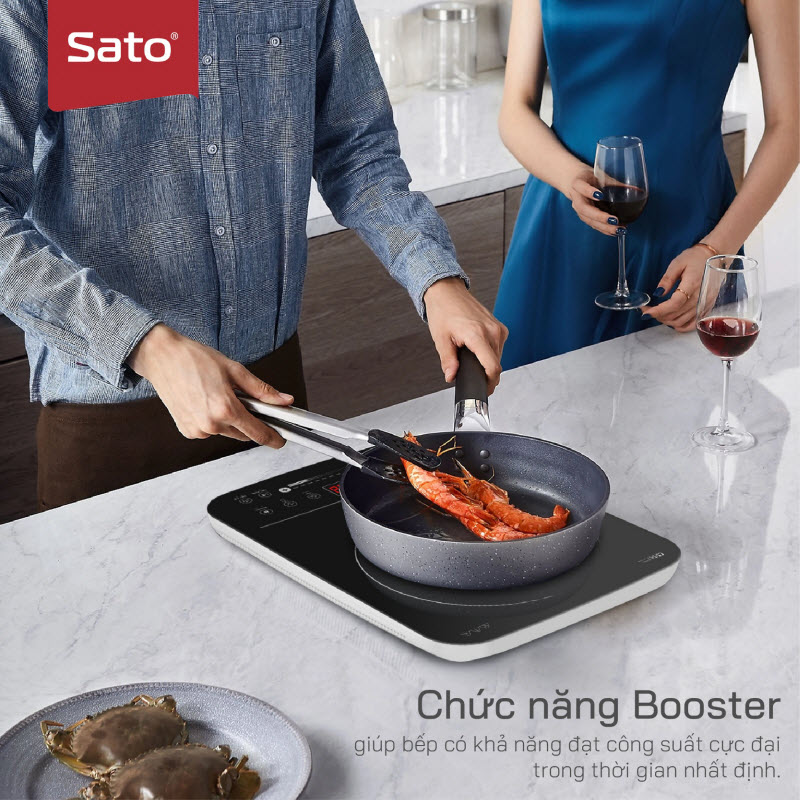 Bếp từ đơn Sato BT041.N (tặng kèm nồi lẩu inox) 4